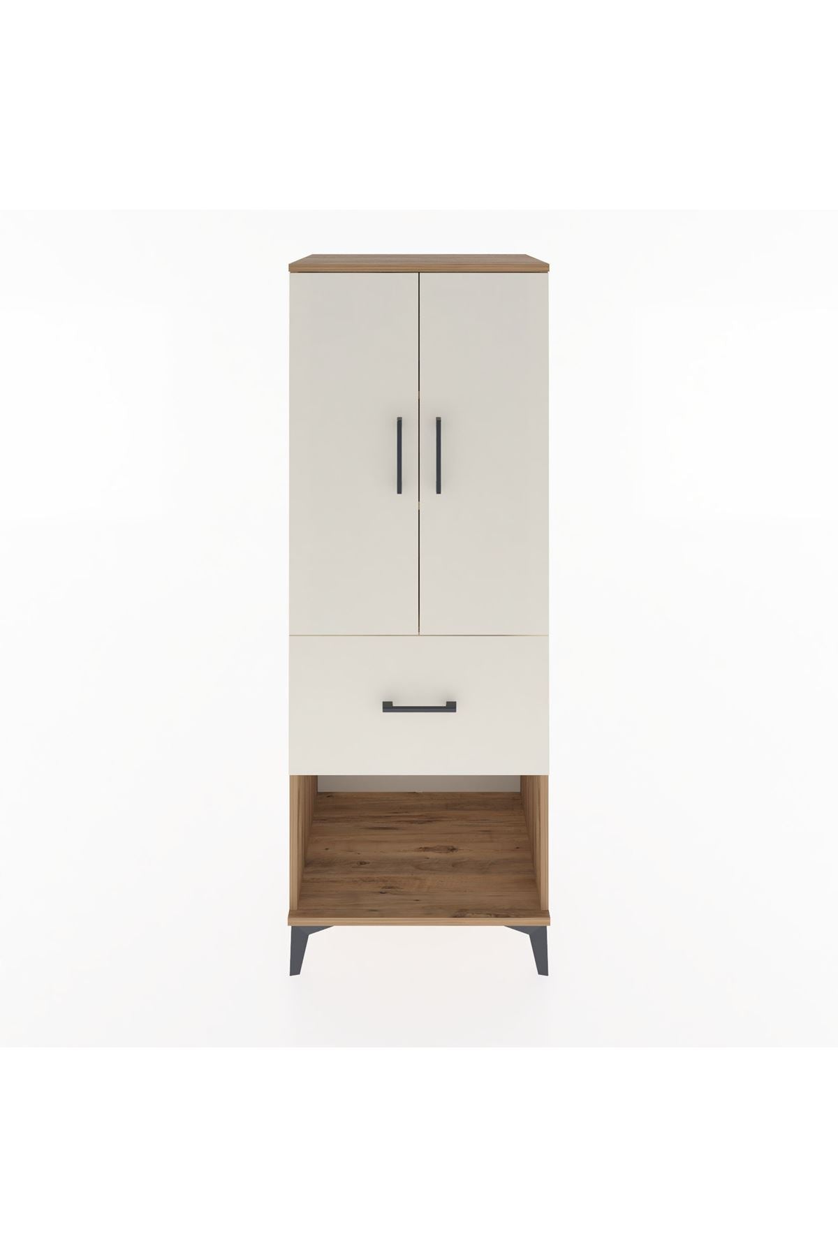 Hyperion Dolap 3 Raflı Tek Çekmeceli 2 Kapaklı 60x44x163 - S53M021V7B