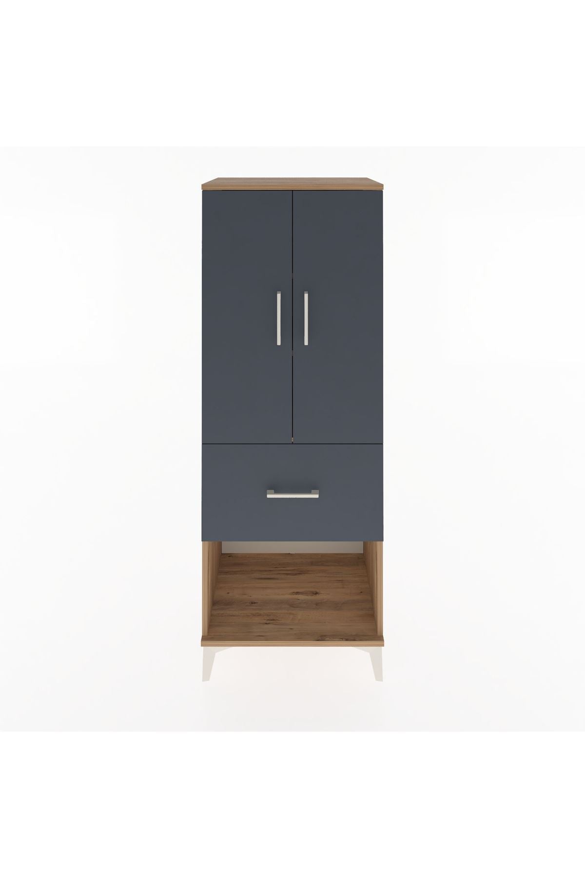 Hyperion Dolap 3 Raflı Tek Çekmeceli 2 Kapaklı 60x44x163 - S53M021V8B