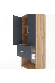 Hyperion Dolap 3 Raflı Tek Çekmeceli 2 Kapaklı 60x44x163 - S53M021V8B