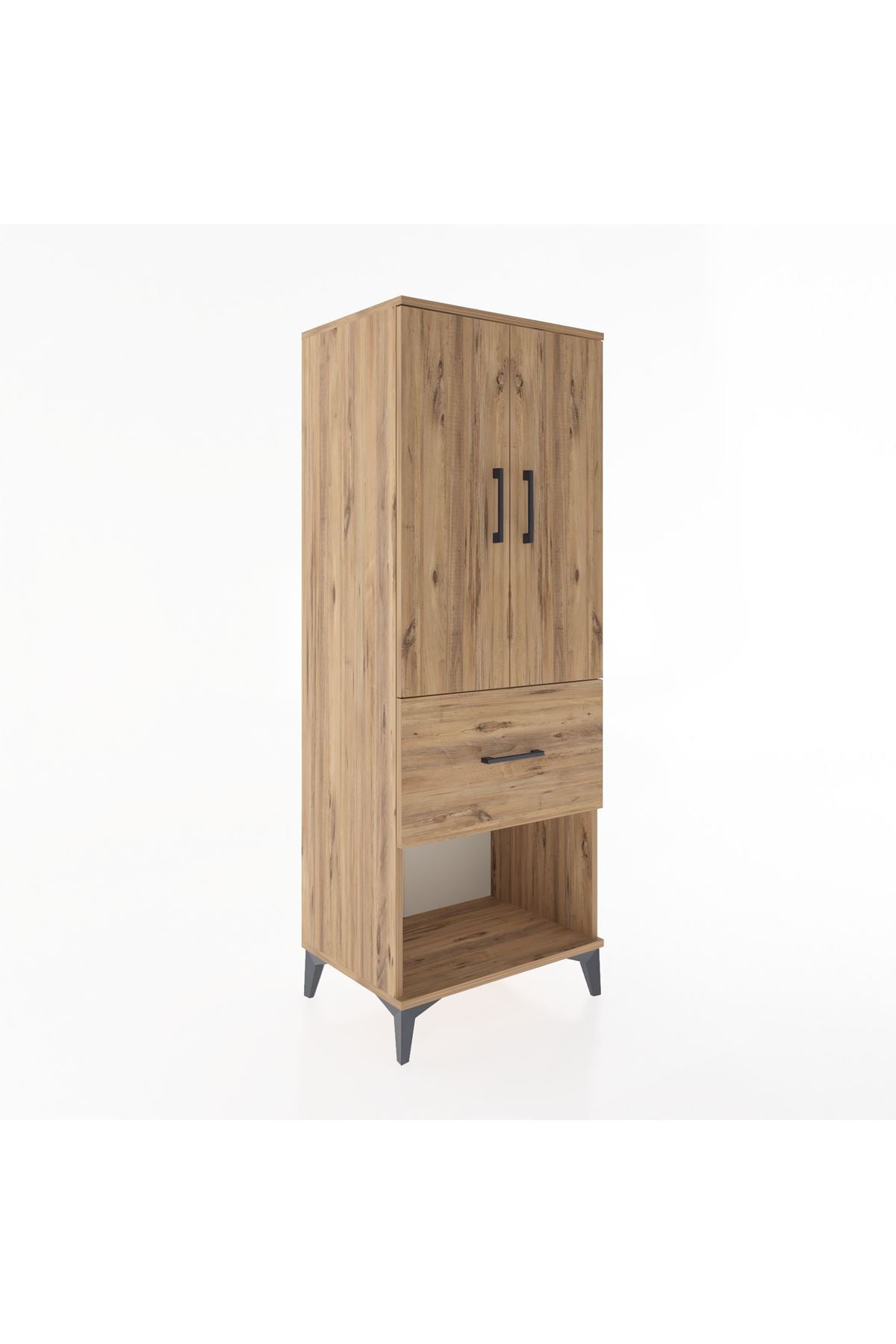 Hyperion Dolap 3 Raflı Tek Çekmeceli 2 Kapaklı 60x44x163 - S53M021V9B
