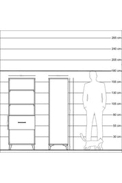 Hyperion Dolap 3 Raflı Tek Çekmeceli 60x44x163 - S53M022V7B