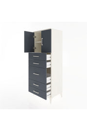 Hyperion Dolap 2 Raflı 5 Çekmeceli 2 Kapaklı 60x44x163 - S53M023V2B