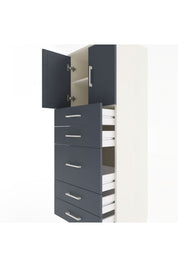 Hyperion Dolap 2 Raflı 5 Çekmeceli 2 Kapaklı 60x44x163 - S53M023V2B