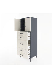Hyperion Dolap 2 Raflı 5 Çekmeceli 2 Kapaklı 60x44x163 - S53M023V4B