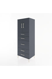 Hyperion Dolap 2 Raflı 5 Çekmeceli 2 Kapaklı 60x44x163 - S53M023V5B