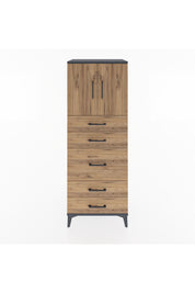 Hyperion Dolap 2 Raflı 5 Çekmeceli 2 Kapaklı 60x44x163 - S53M023V6B