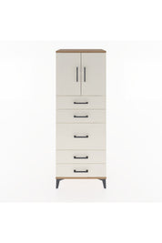 Hyperion Dolap 2 Raflı 5 Çekmeceli 2 Kapaklı 60x44x163 - S53M023V7B