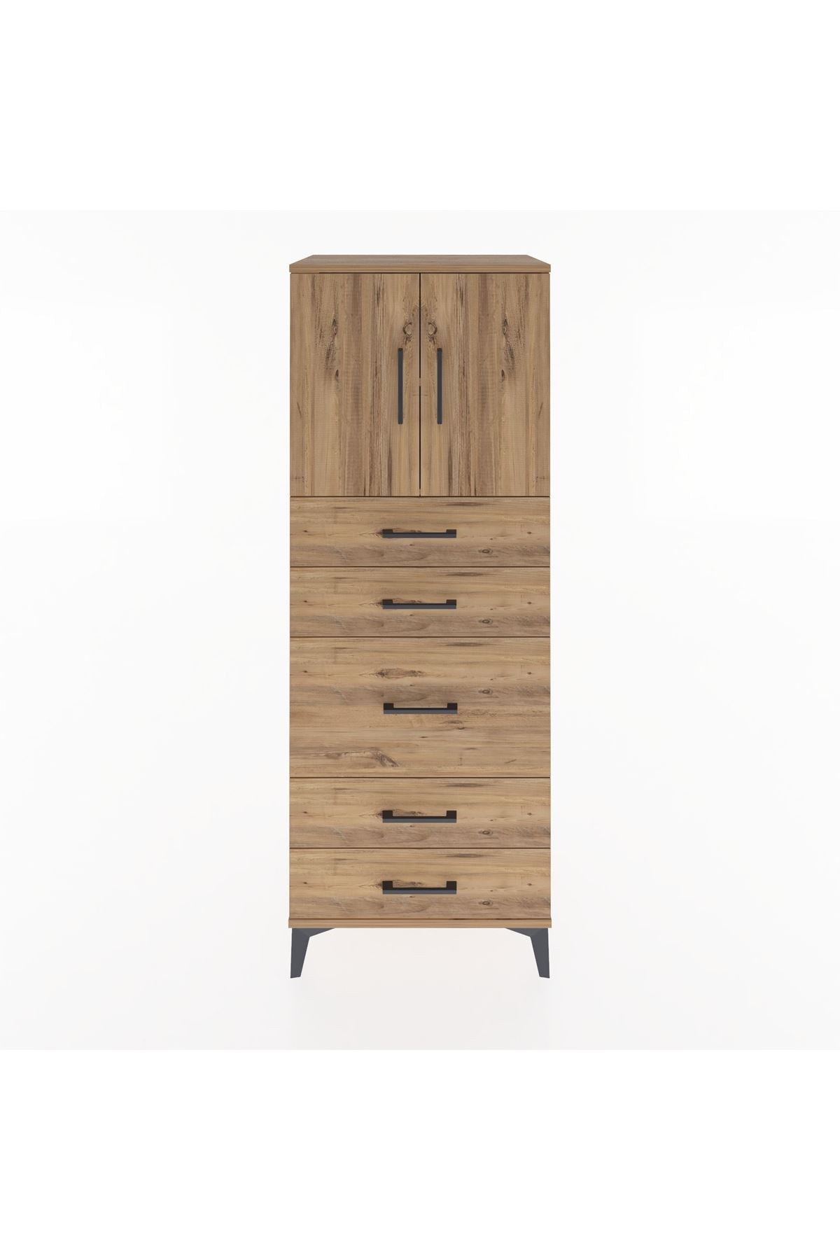 Hyperion Dolap 2 Raflı 5 Çekmeceli 2 Kapaklı 60x44x163 - S53M023V9B