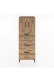 Hyperion Dolap 2 Raflı 5 Çekmeceli 2 Kapaklı 60x44x163 - S53M023V9B
