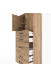 Hyperion Dolap 2 Raflı 5 Çekmeceli 2 Kapaklı 60x44x163 - S53M023V9B