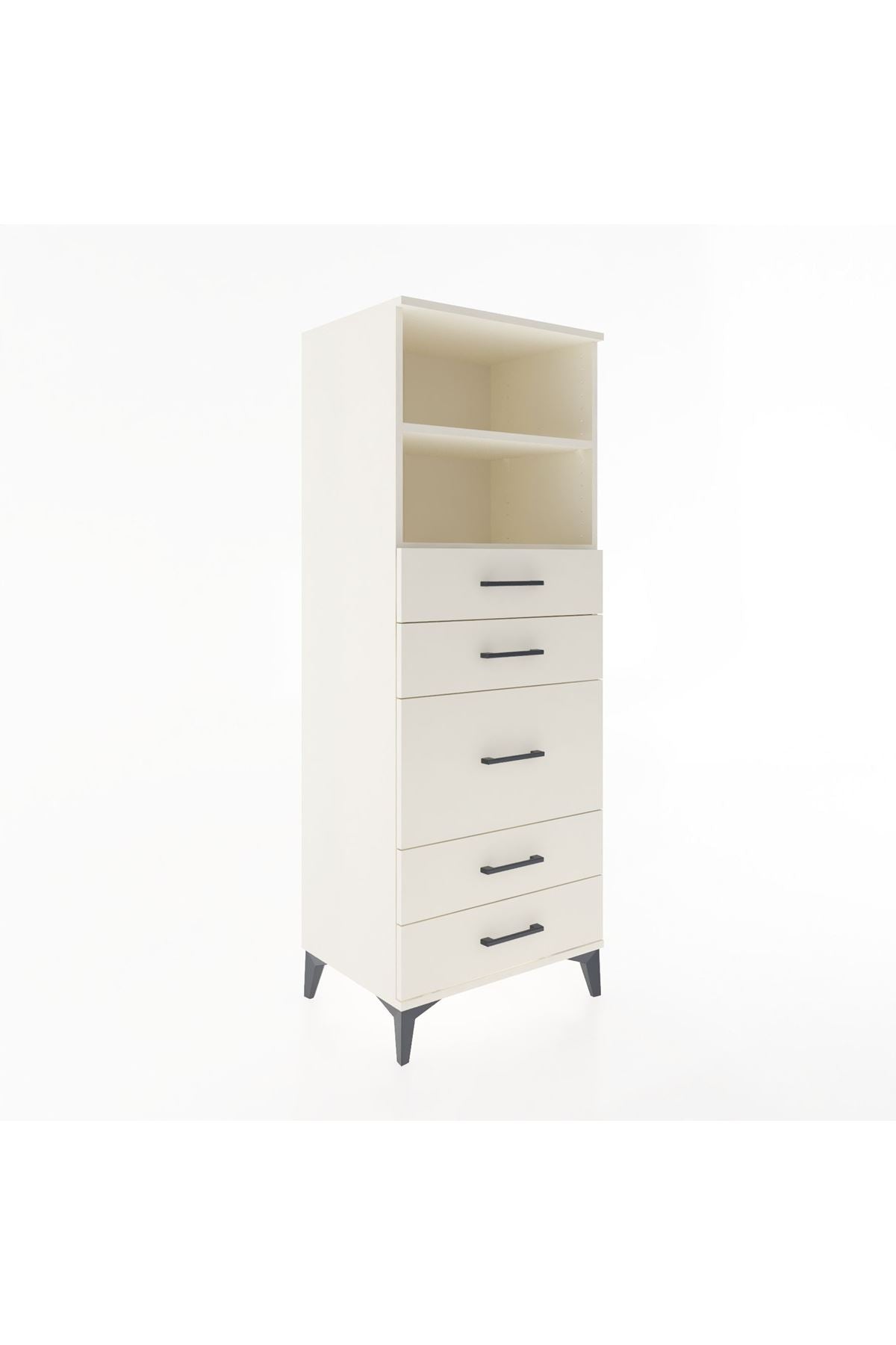 Hyperion Dolap 2 Raflı 5 Çekmeceli 60x44x163 - S53M024V1B