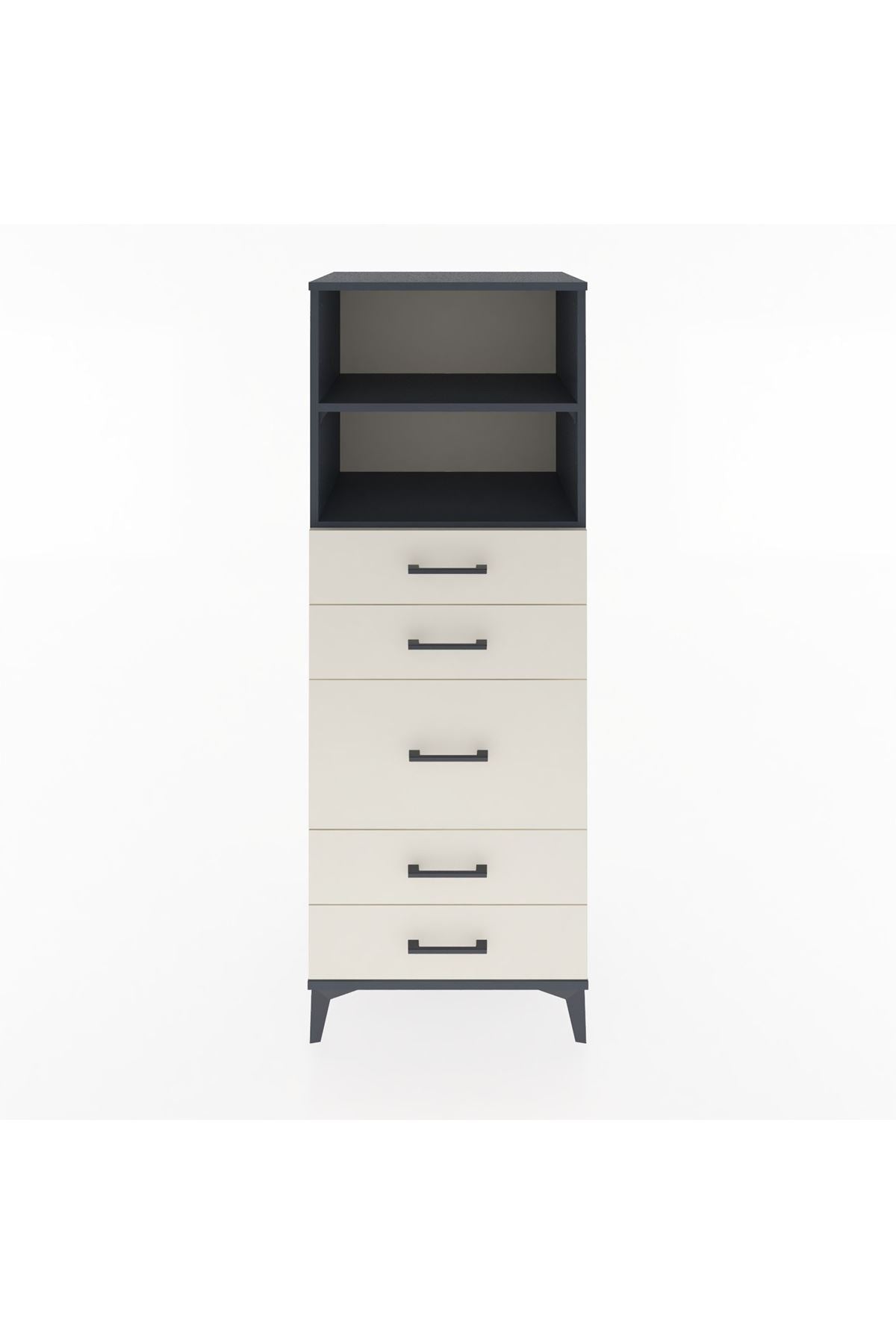 Hyperion Dolap 2 Raflı 5 Çekmeceli 60x44x163 - S53M024V4B