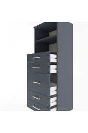 Hyperion Dolap 2 Raflı 5 Çekmeceli 60x44x163 - S53M024V5B