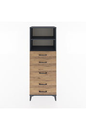 Hyperion Dolap 2 Raflı 5 Çekmeceli 60x44x163 - S53M024V6B