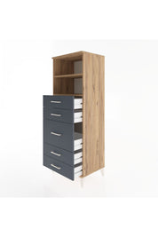 Hyperion Dolap 2 Raflı 5 Çekmeceli 60x44x163 - S53M024V8B