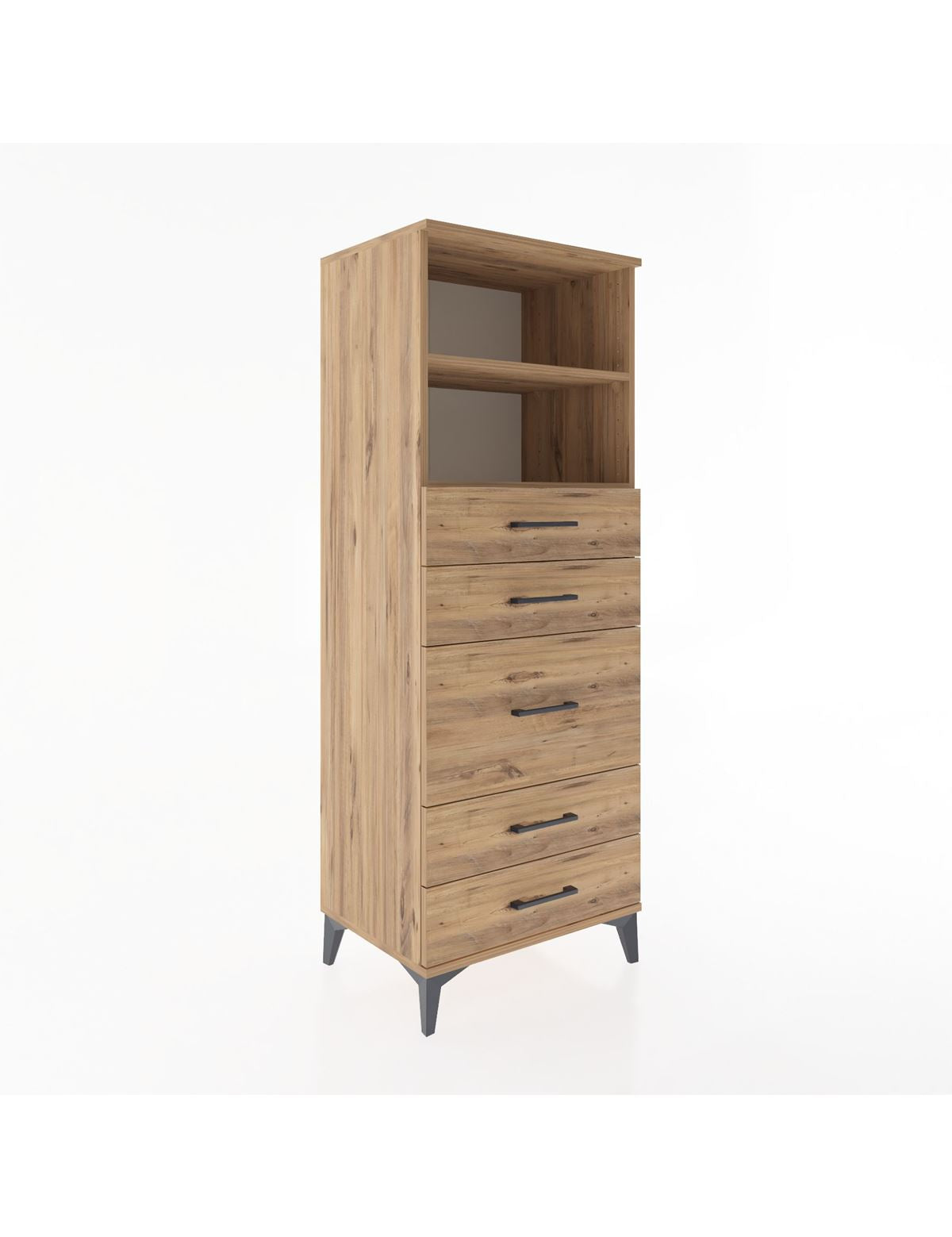 Hyperion Dolap 2 Raflı 5 Çekmeceli 60x44x163 - S53M024V9B