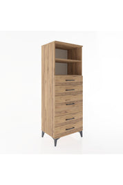 Hyperion Dolap 2 Raflı 5 Çekmeceli 60x44x163 - S53M024V9B