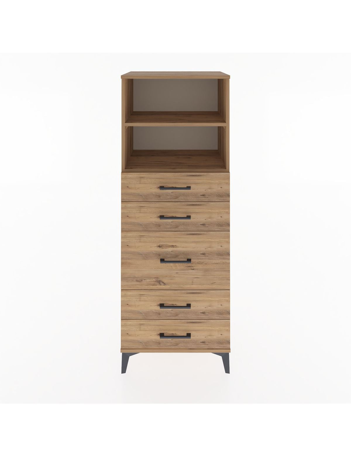 Hyperion Dolap 2 Raflı 5 Çekmeceli 60x44x163 - S53M024V9B