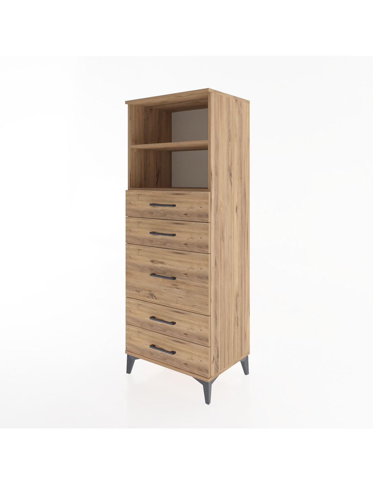 Hyperion Dolap 2 Raflı 5 Çekmeceli 60x44x163 - S53M024V9B