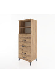 Hyperion Dolap 2 Raflı 5 Çekmeceli 60x44x163 - S53M024V9B