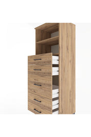 Hyperion Dolap 2 Raflı 5 Çekmeceli 60x44x163 - S53M024V9B