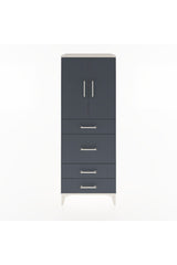 Hyperion Dolap 3 Raflı 4 Çekmeceli 2 Kapaklı 60x44x163