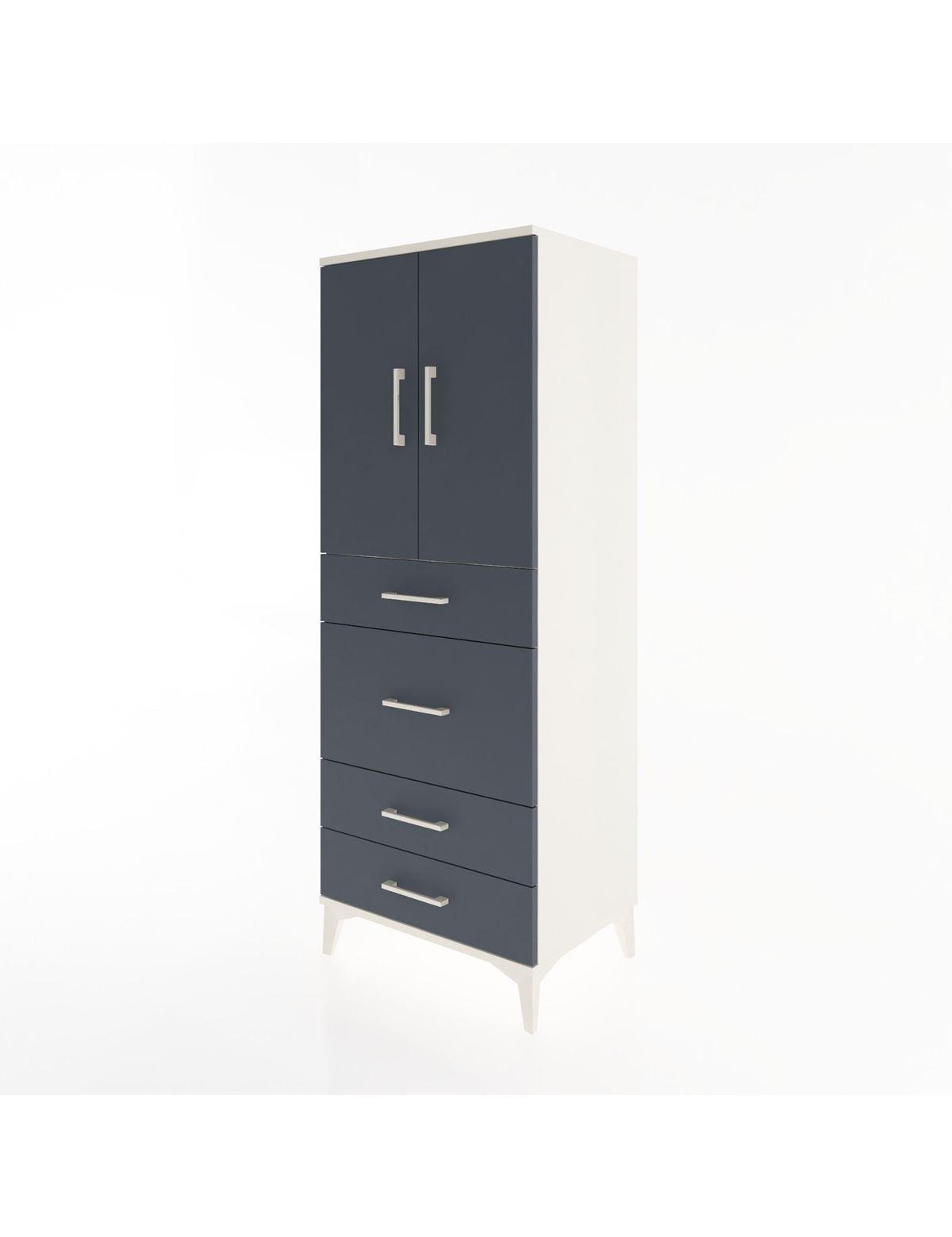 Hyperion Dolap 3 Raflı 4 Çekmeceli 2 Kapaklı 60x44x163 - S53M025V2B