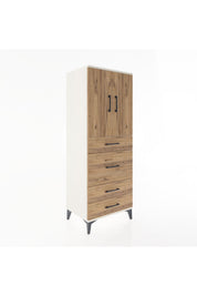 Hyperion Dolap 3 Raflı 4 Çekmeceli 2 Kapaklı 60x44x163 - S53M025V3B