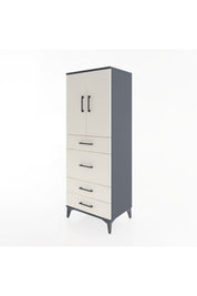 Hyperion Dolap 3 Raflı 4 Çekmeceli 2 Kapaklı 60x44x163 - S53M025V4B