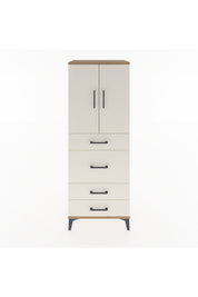 Hyperion Dolap 3 Raflı 4 Çekmeceli 2 Kapaklı 60x44x163 - S53M025V7B