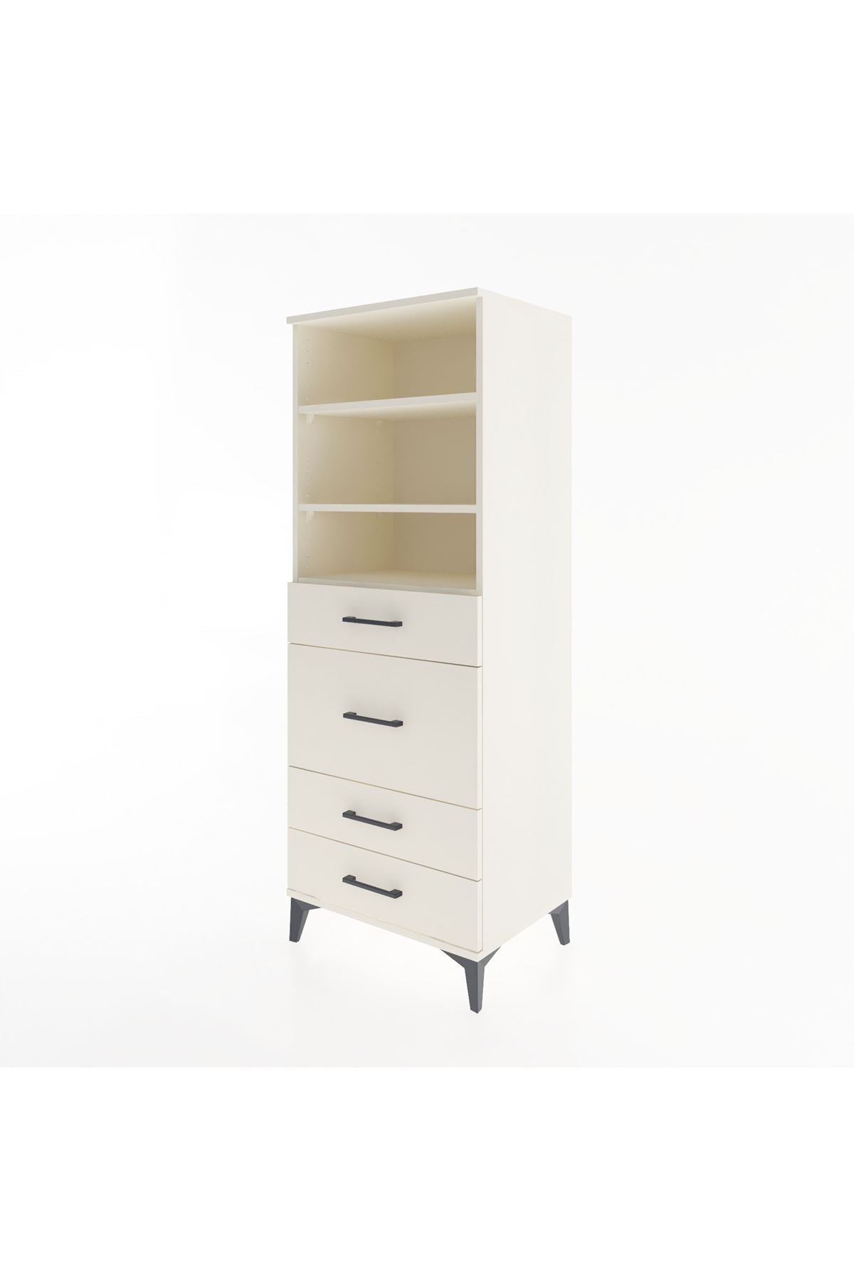 Hyperion Dolap 3 Raflı 4 Çekmeceli 60x44x163 - S53M026V1B