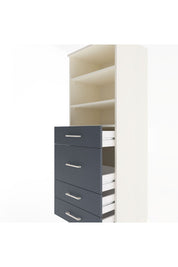 Hyperion Dolap 3 Raflı 4 Çekmeceli 60x44x163 - S53M026V2B