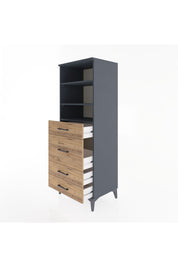 Hyperion Dolap 3 Raflı 4 Çekmeceli 60x44x163 - S53M026V6B