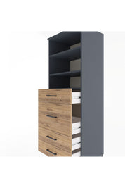Hyperion Dolap 3 Raflı 4 Çekmeceli 60x44x163 - S53M026V6B