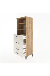 Hyperion Dolap 3 Raflı 4 Çekmeceli 60x44x163 - S53M026V7B