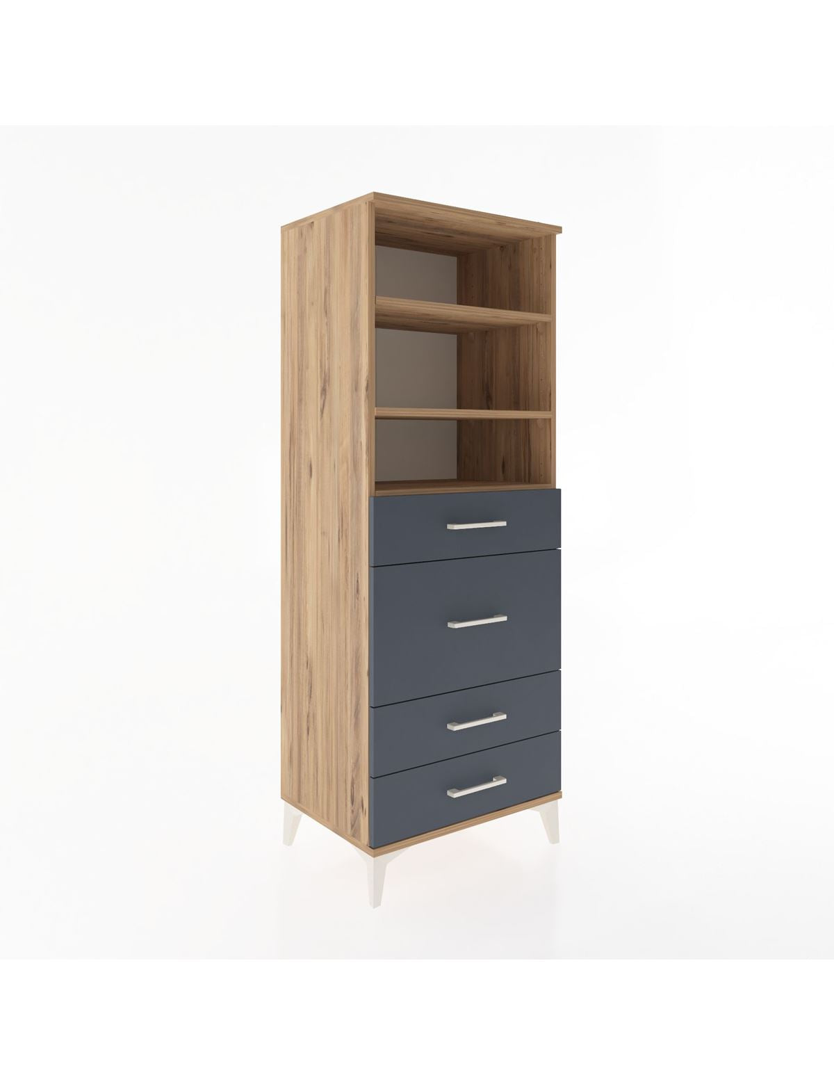 Hyperion Dolap 3 Raflı 4 Çekmeceli 60x44x163 - S53M026V8B