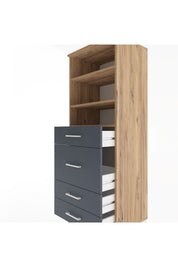 Hyperion Dolap 3 Raflı 4 Çekmeceli 60x44x163 - S53M026V8B