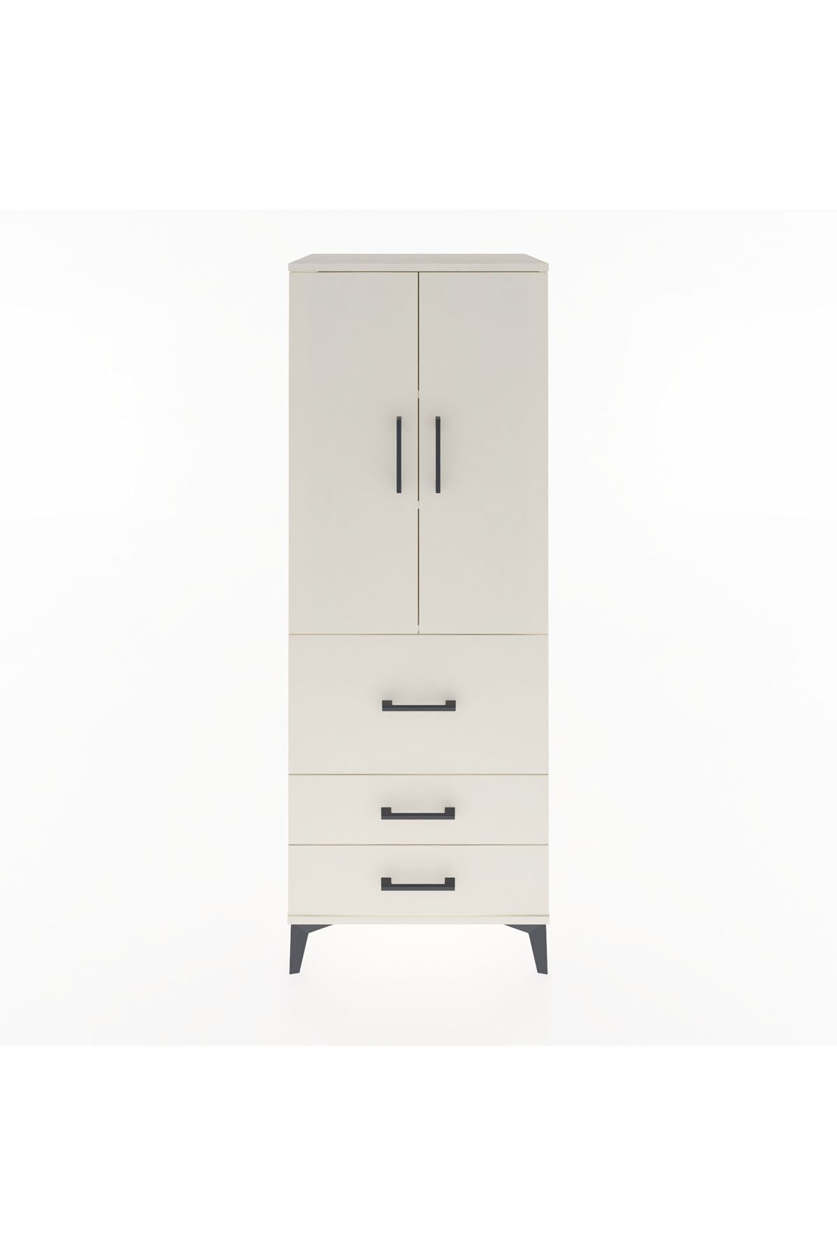 Hyperion Dolap 3 Raflı 3 Çekmeceli 2 Kapaklı 60x44x163 - S53M027V1B