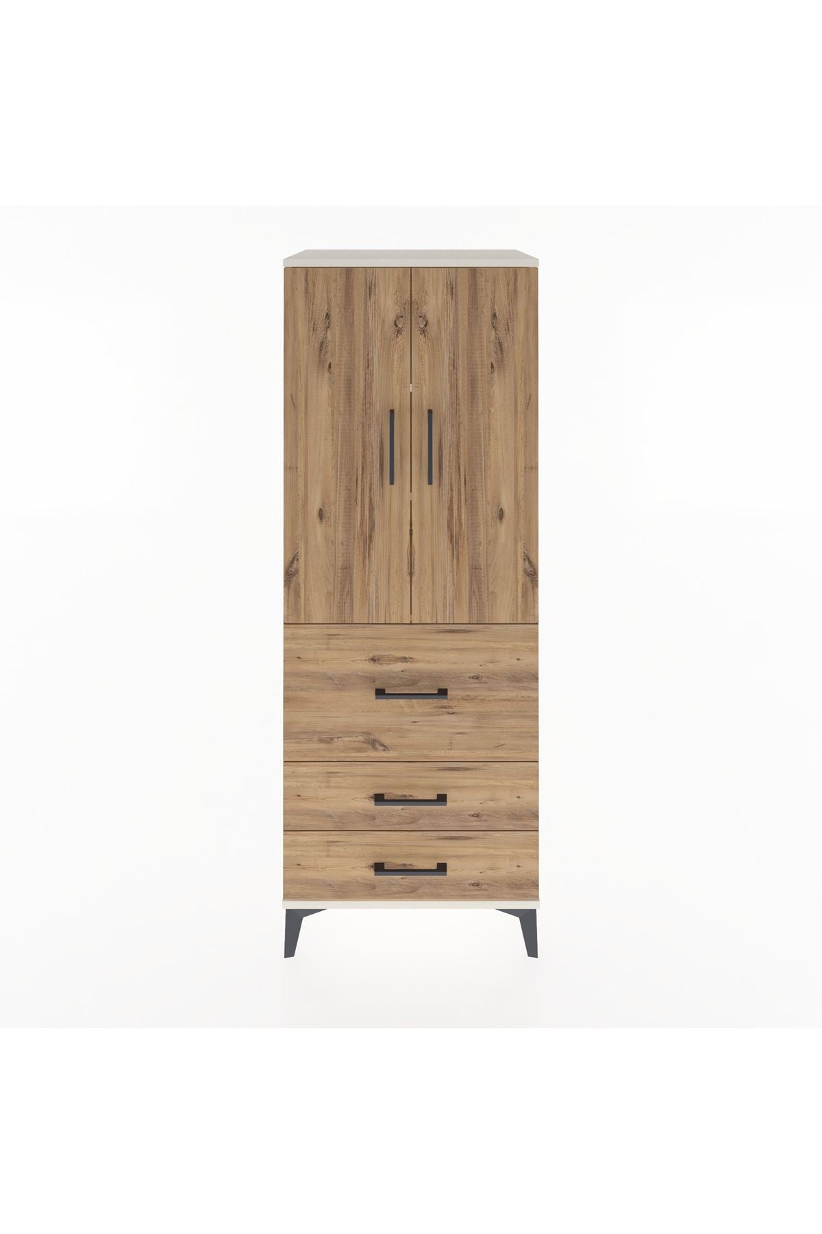 Hyperion Dolap 3 Raflı 3 Çekmeceli 2 Kapaklı 60x44x163 - S53M027V3B