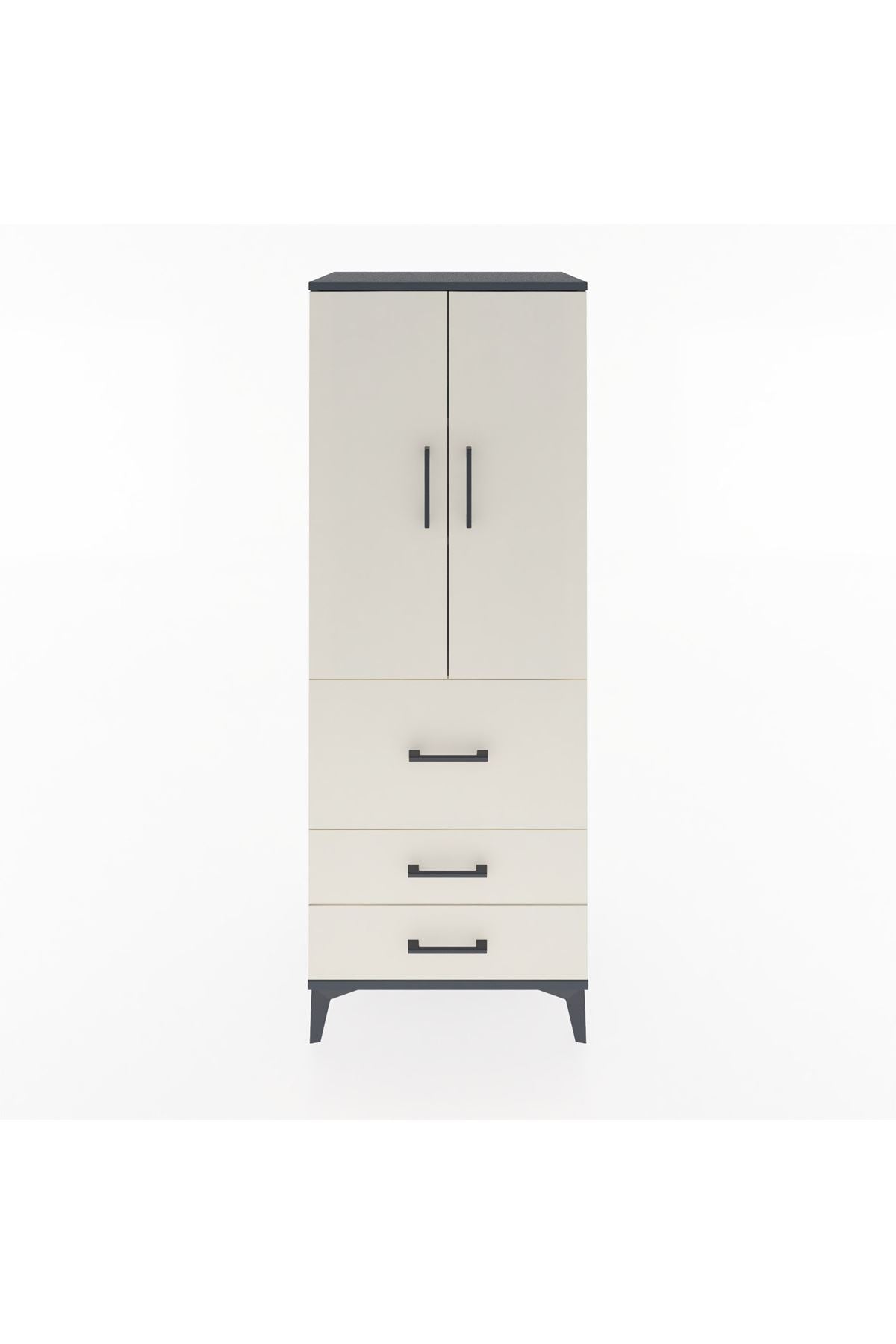 Hyperion Dolap 3 Raflı 3 Çekmeceli 2 Kapaklı 60x44x163 - S53M027V4B
