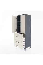 Hyperion Dolap 3 Raflı 3 Çekmeceli 2 Kapaklı 60x44x163 - S53M027V4B