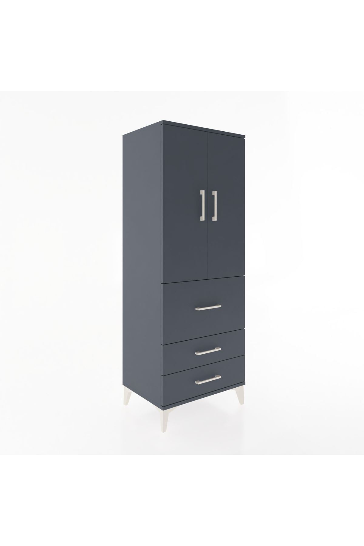 Hyperion Dolap 3 Raflı 3 Çekmeceli 2 Kapaklı 60x44x163 - S53M027V5B