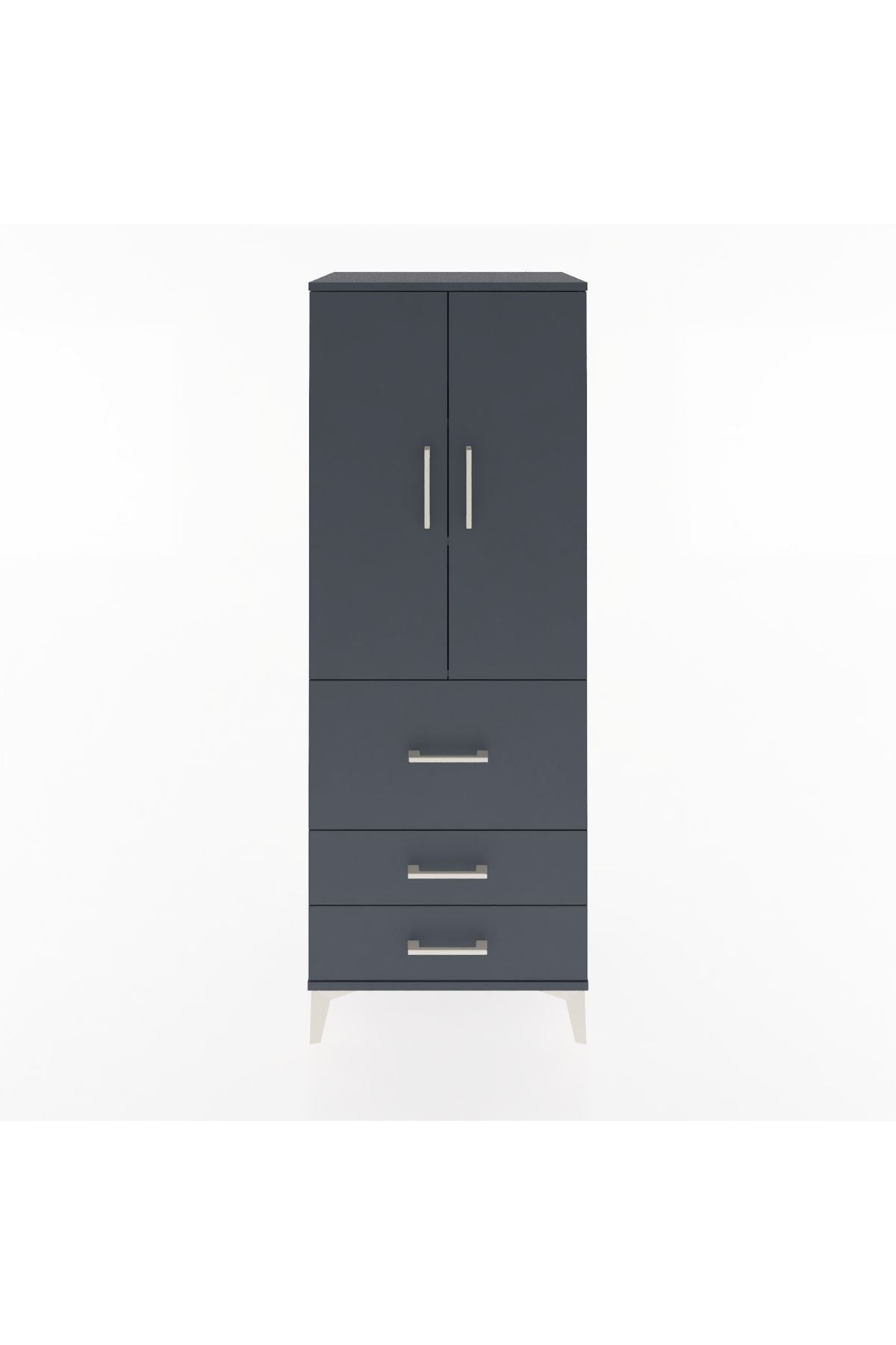 Hyperion Dolap 3 Raflı 3 Çekmeceli 2 Kapaklı 60x44x163 - S53M027V5B