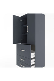 Hyperion Dolap 3 Raflı 3 Çekmeceli 2 Kapaklı 60x44x163 - S53M027V5B
