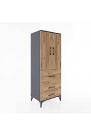Hyperion Dolap 3 Raflı 3 Çekmeceli 2 Kapaklı 60x44x163 - S53M027V6B