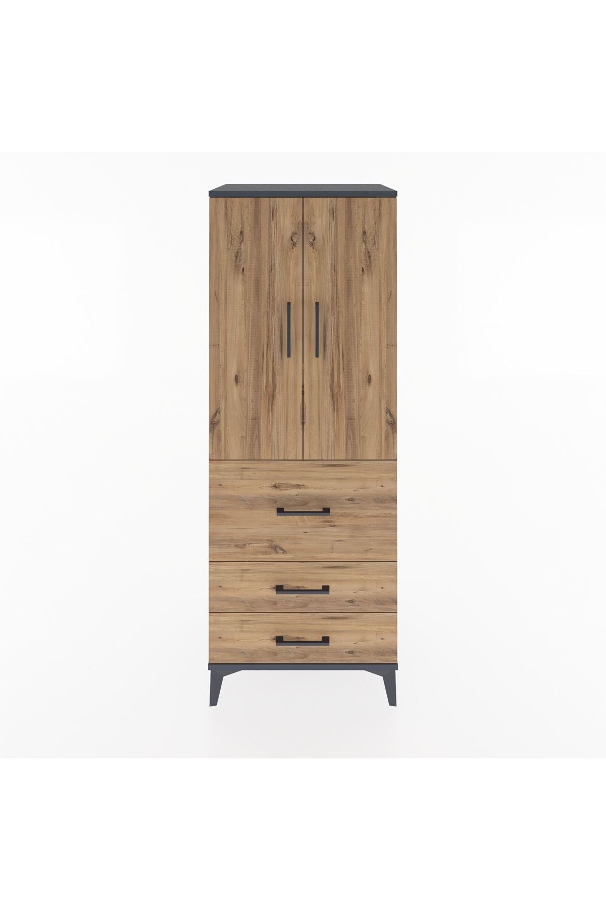 Hyperion Dolap 3 Raflı 3 Çekmeceli 2 Kapaklı 60x44x163 - S53M027V6B