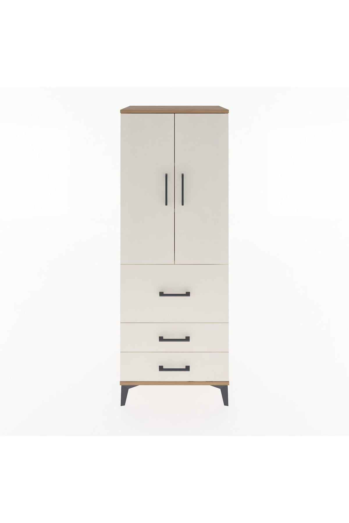 Hyperion Dolap 3 Raflı 3 Çekmeceli 2 Kapaklı 60x44x163 - S53M027V7B