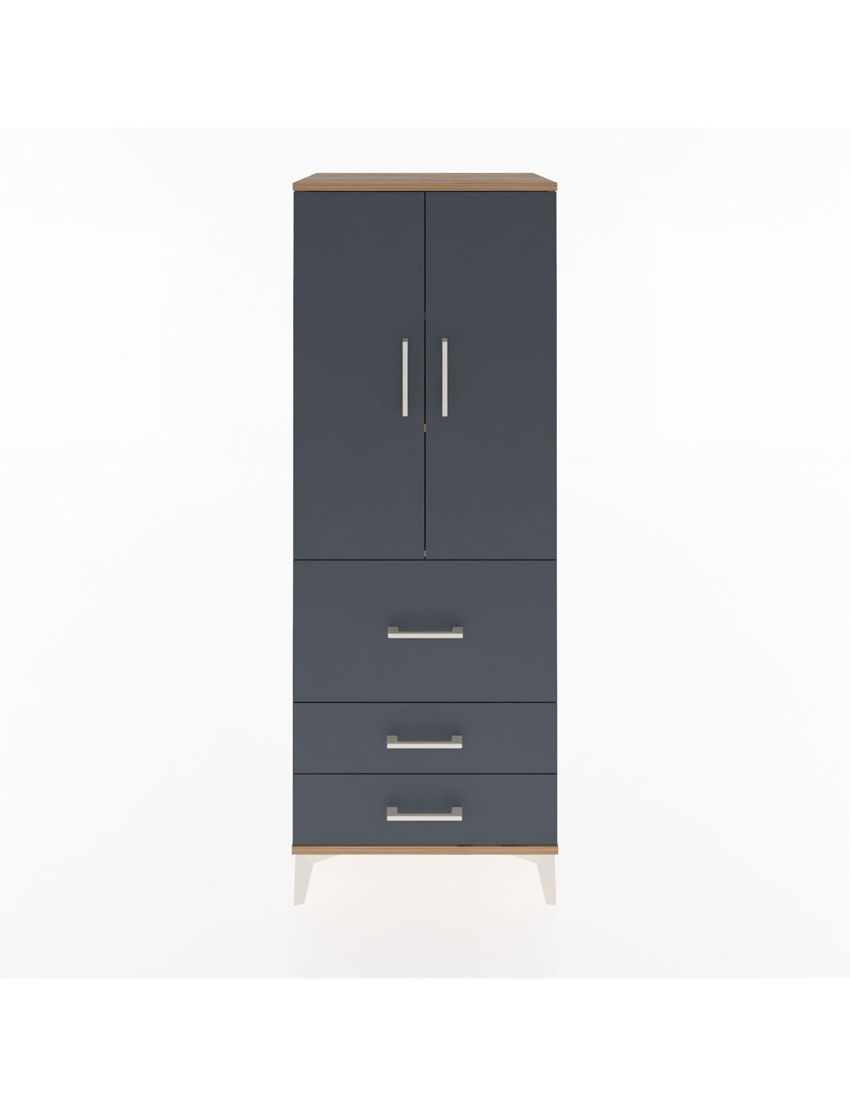 Hyperion Dolap 3 Raflı 3 Çekmeceli 2 Kapaklı 60x44x163 - S53M027V8B