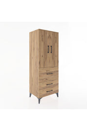 Hyperion Dolap 3 Raflı 3 Çekmeceli 2 Kapaklı 60x44x163 - S53M027V9B
