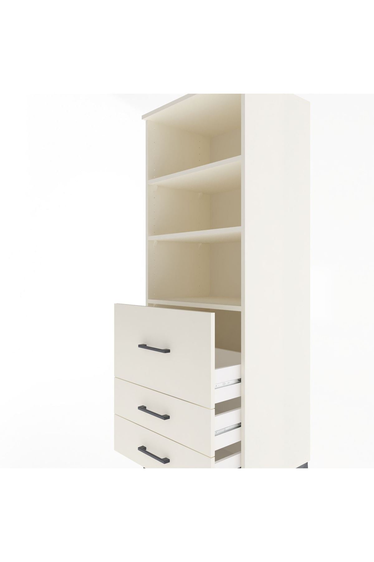 Hyperion Dolap 3 Raflı 3 Çekmeceli 60x44x163 - S53M028V1B